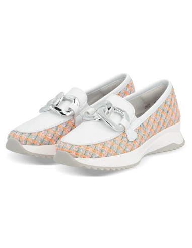 Rieker W1303 Dhara Pastel Multi Leather Loafer (Women's) rembourrage situé sous