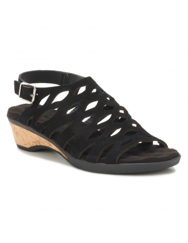 Ros Hommerson Katia Black Nubuck Sandal (Women's) paiement sécurisé