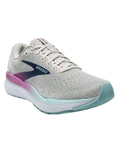 Brooks Ghost 16 White/Grey/Estate Blue Running Shoe (Women's) les ctes