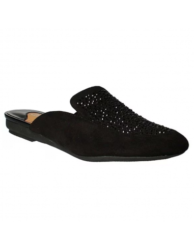 J. Renee Haziza Black Suede/Rhinestone Mules (Women's) Découvrez la collection