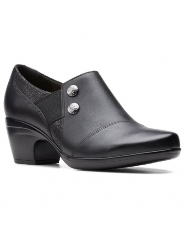 Clarks Emily Belle Black Leather Pump (Women's) de France