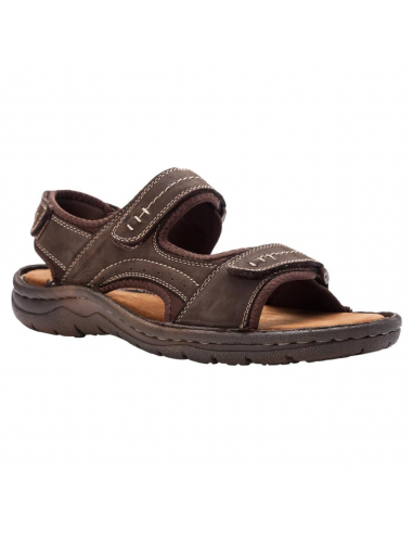 Propet Jordy Coffee Leather Sandal (Men's) 2024