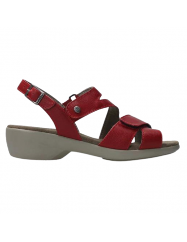 Wolky Fria Red Leather Sandal (Women's) l'évolution des habitudes 