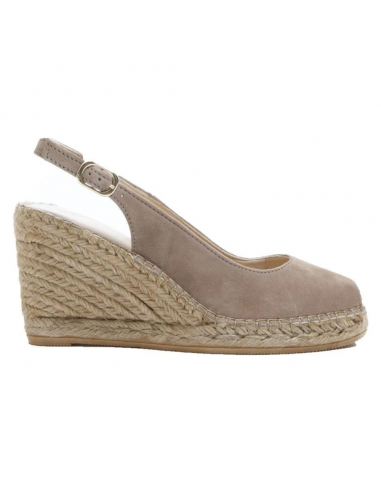 Macarena Carla4AN Taupe Suede Wedge Sandal (Women's) des créatures d'habitude