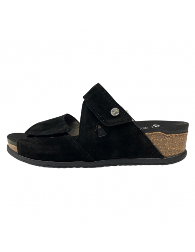 Ara Napa Black Suede Wedge Slide Sandal (Women's) Amélioration de cerveau avec