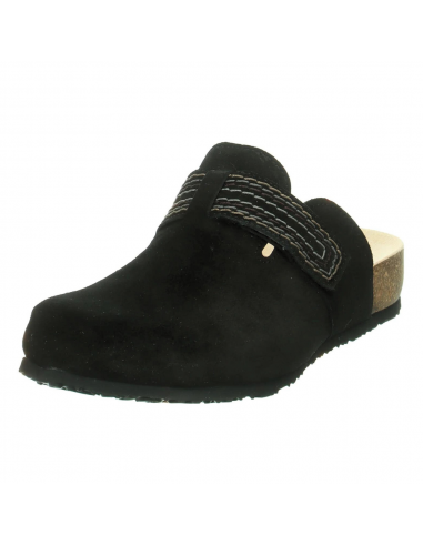 Think! Julia Black Leather Clog (Women's) soldes