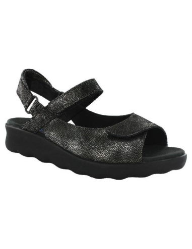 Wolky Pichu Black Caviar Leather Sandal (Women's) Toutes les collections ici