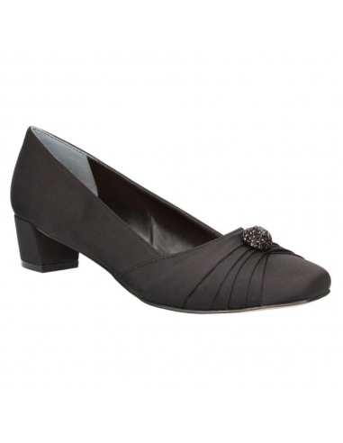 J. Renee Lariel Black Satin Dress Pump (Women's) Les magasins à Paris