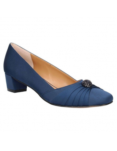 J. Renee Lariel Navy Satin Dress Pump (Women's) à prix réduit toute l'année