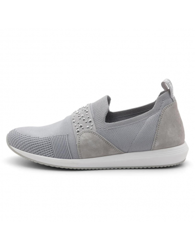 Ara Lynn Pebble Grey Wovenstretch with Rhinestones Slip-On (Women's) Les êtres humains sont 