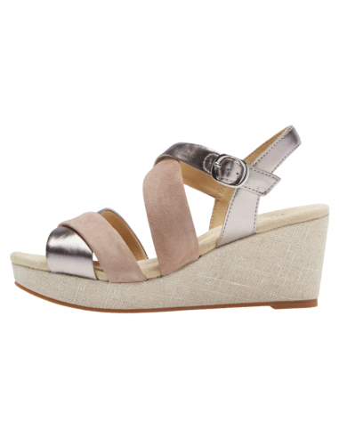 Ara Robin Taupe Leather Wedge Sandal (Women's) 2024