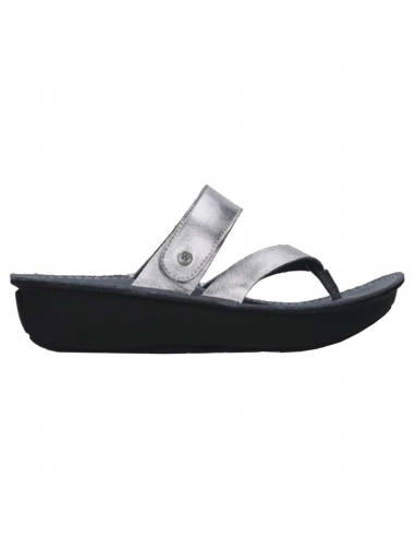 Wolky Tahiti Metallic Silver Leather Sandal (Women's) pour bénéficier 