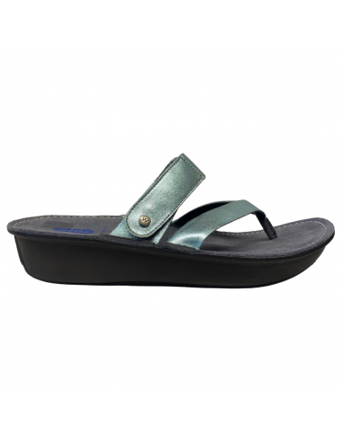 Wolky Tahiti Ice Metallic Leather Sandal (Women's) Dans la société mordern